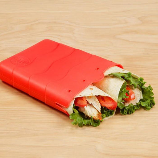 Silicone Sandwich Pouch - Red-Simply Green Baby