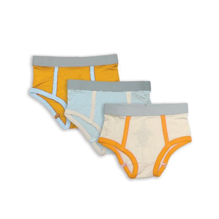 Silkberry Baby Bamboo Boys Briefs - Feather-Starlight-Sunset (3 pack)-Simply Green Baby