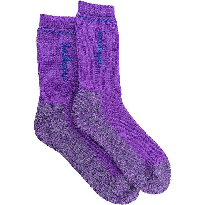 SnowStoppers Alpaca Wool Socks - Purple - Grey-Simply Green Baby
