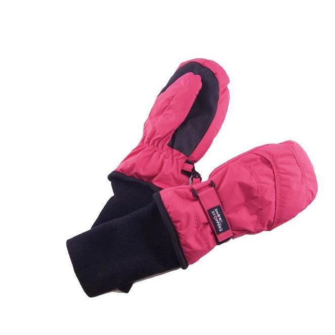 SnowStoppers® Nylon Mittens - Fuchsia-Simply Green Baby