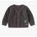 Souris Mini Knitted Cardigan, Brown-Simply Green Baby