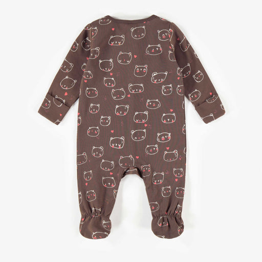 Souris Mini Organic Footie, Taupe Brown-Simply Green Baby