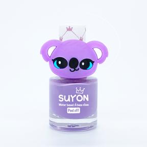 Suyon Peel Off Kids Nail Polish - Koala, Purple-Simply Green Baby