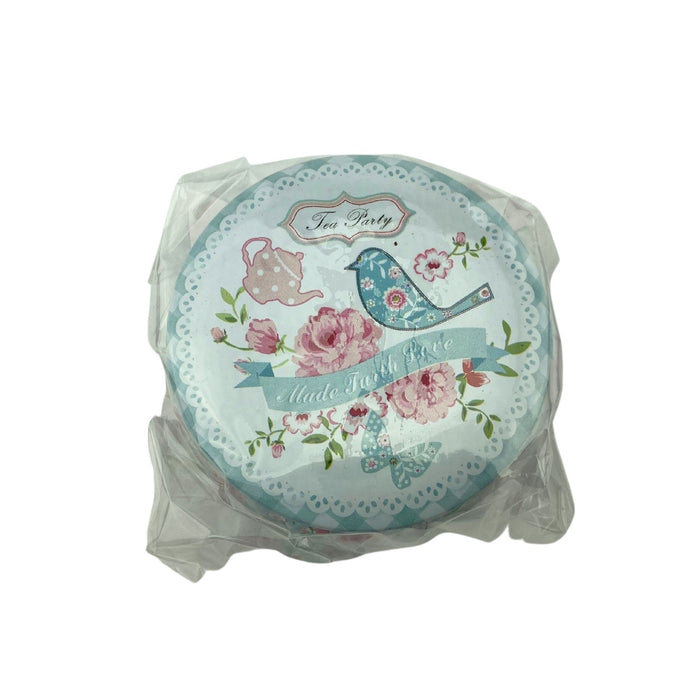 Collectable Round Floral Tin Boxes