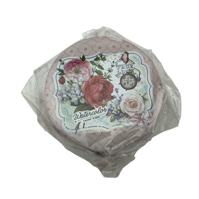 Collectable Round Floral Tin Boxes