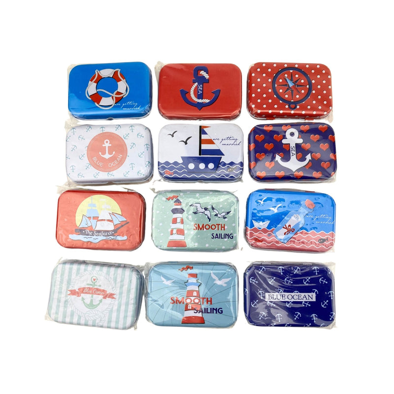 Collectable Container Box Collectable Rectangular Nautical Tin Boxes — Simply Green Baby