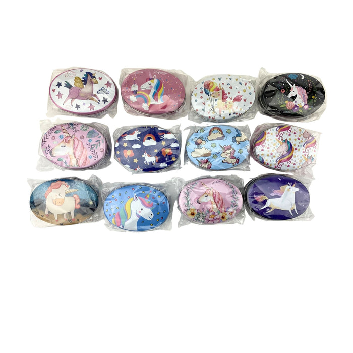 Collectable Oval Unicorn Tin Boxes