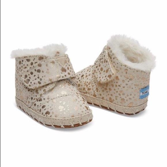 TOMS Cuna - Gold Foil Snow Spots-Simply Green Baby