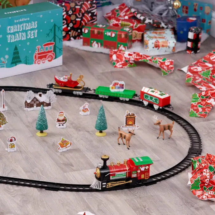 Twiddlers 31 Piece Christmas Train Set-Simply Green Baby