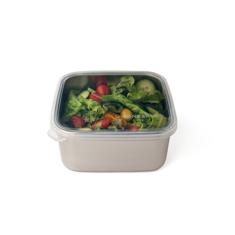 U Konserve To-Go Square Container with Silicone Lid-Simply Green Baby