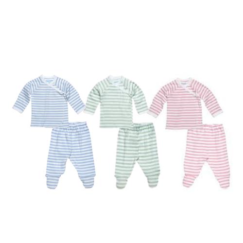 Under The Nile Organic Side Snap Set - Stripes-Simply Green Baby