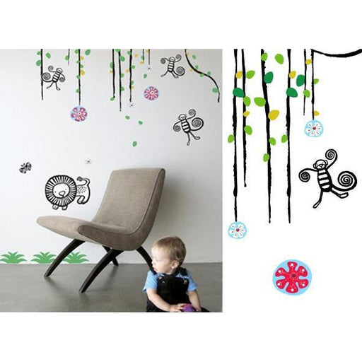 Wee Gallery Jungle Wall Graphics-Simply Green Baby