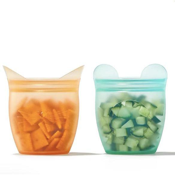 Zip Top Baby Snack Container-Simply Green Baby